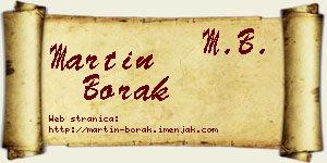 Martin Borak vizit kartica